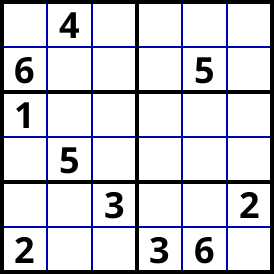 Classic Sudoku 6x6