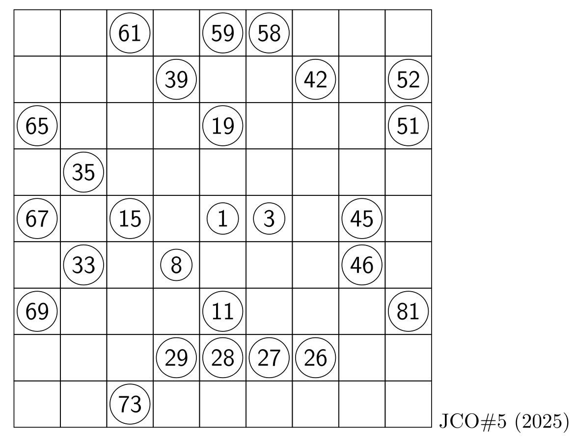 Hidoku Puzzle