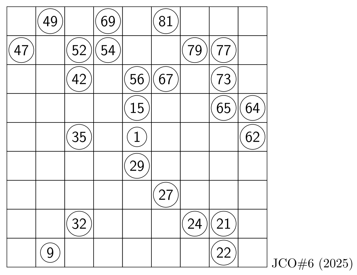 Hidoku Puzzle