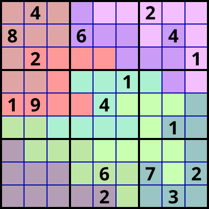 Jigsaw 9x9 Sudoku